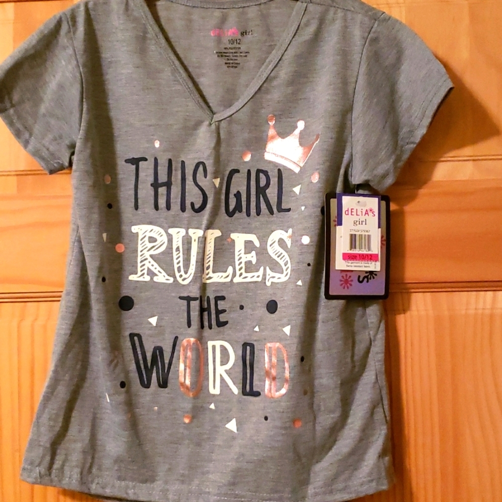 Delia's Girl Tee sz 10/12 with tags